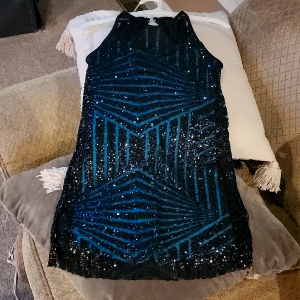 Dance Costume Curtain Call CLG J5246 Children's Large 10-12 Blue Jazz Lyrical
